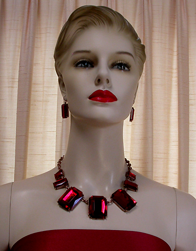 a beautiful vintage costume jewelry parure