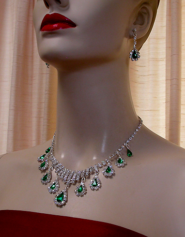 a beautiful vintage costume jewelry parure