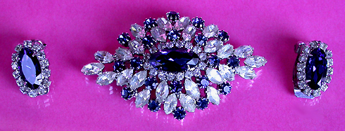 a beautiful vintage costume jewelry parure