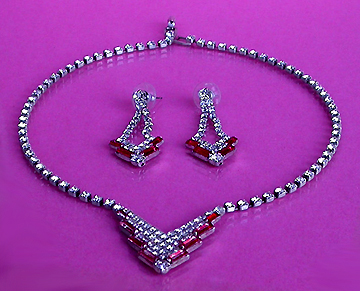 a beautiful vintage costume jewelry parure