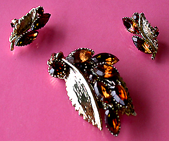a beautiful vintage costume jewelry parure