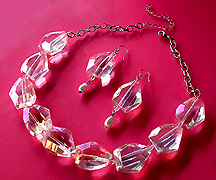 a beautiful Juliana vintage costume jewelry necklace and earrings