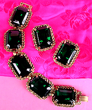 a beautiful Juliana vintage costume jewelry necklace and earrings