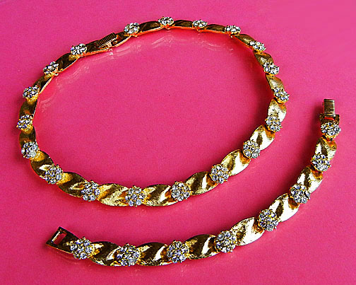 a beautiful vintage costume jewelry parure