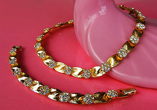 a beautiful vintage costume jewelry parure