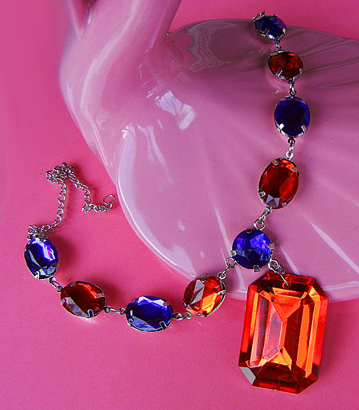 a beautiful vintage costume jewelry parure