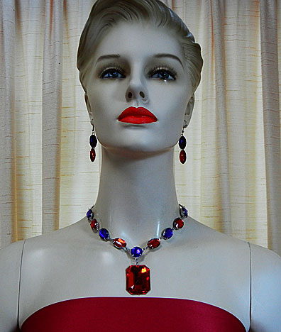 a beautiful vintage costume jewelry parure