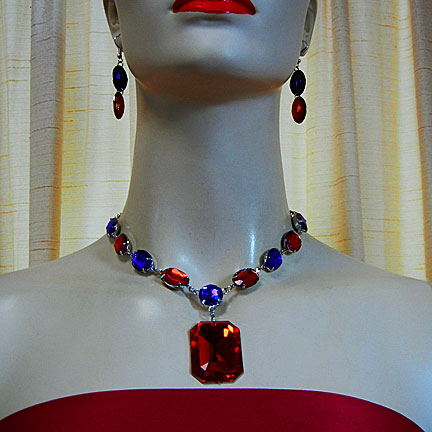 a beautiful vintage costume jewelry parure
