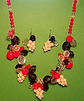 a beautiful Weiss vintage costume jewelry necklace and earrings