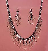 a beautiful Weiss vintage costume jewelry necklace and earrings
