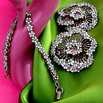 a beautiful vintage costume jewelry parure