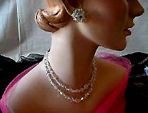 a beautiful Juliana vintage costume jewelry brooch and clip earrings