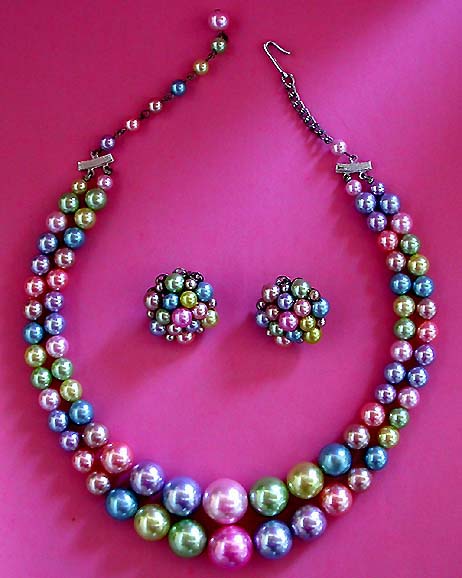 a beautiful vintage costume jewelry parure