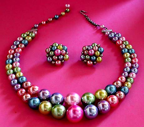a beautiful vintage costume jewelry parure