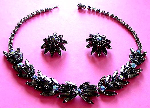 a beautiful vintage costume jewelry parure