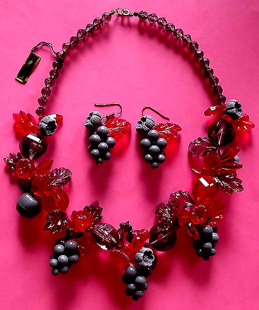a beautiful vintage costume jewelry parure