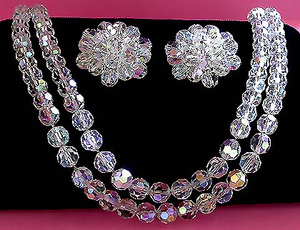 a beautiful vintage costume jewelry parure