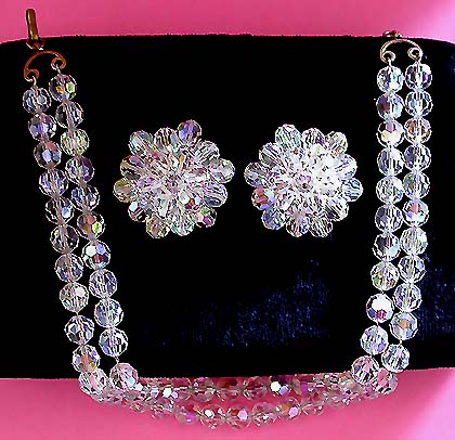 a beautiful vintage costume jewelry parure
