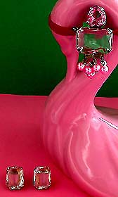 a beautiful Juliana vintage costume jewelry necklace, bracelet and earrings