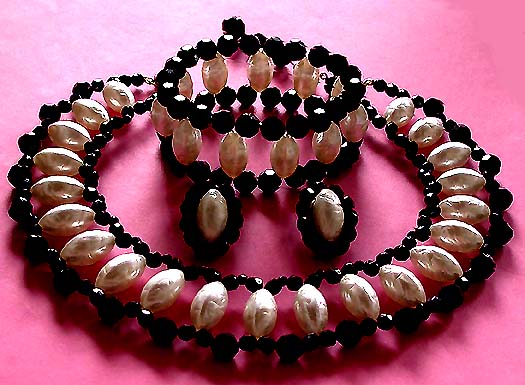 a beautiful vintage costume jewelry parure