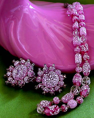 a beautiful vintage costume jewelry parure